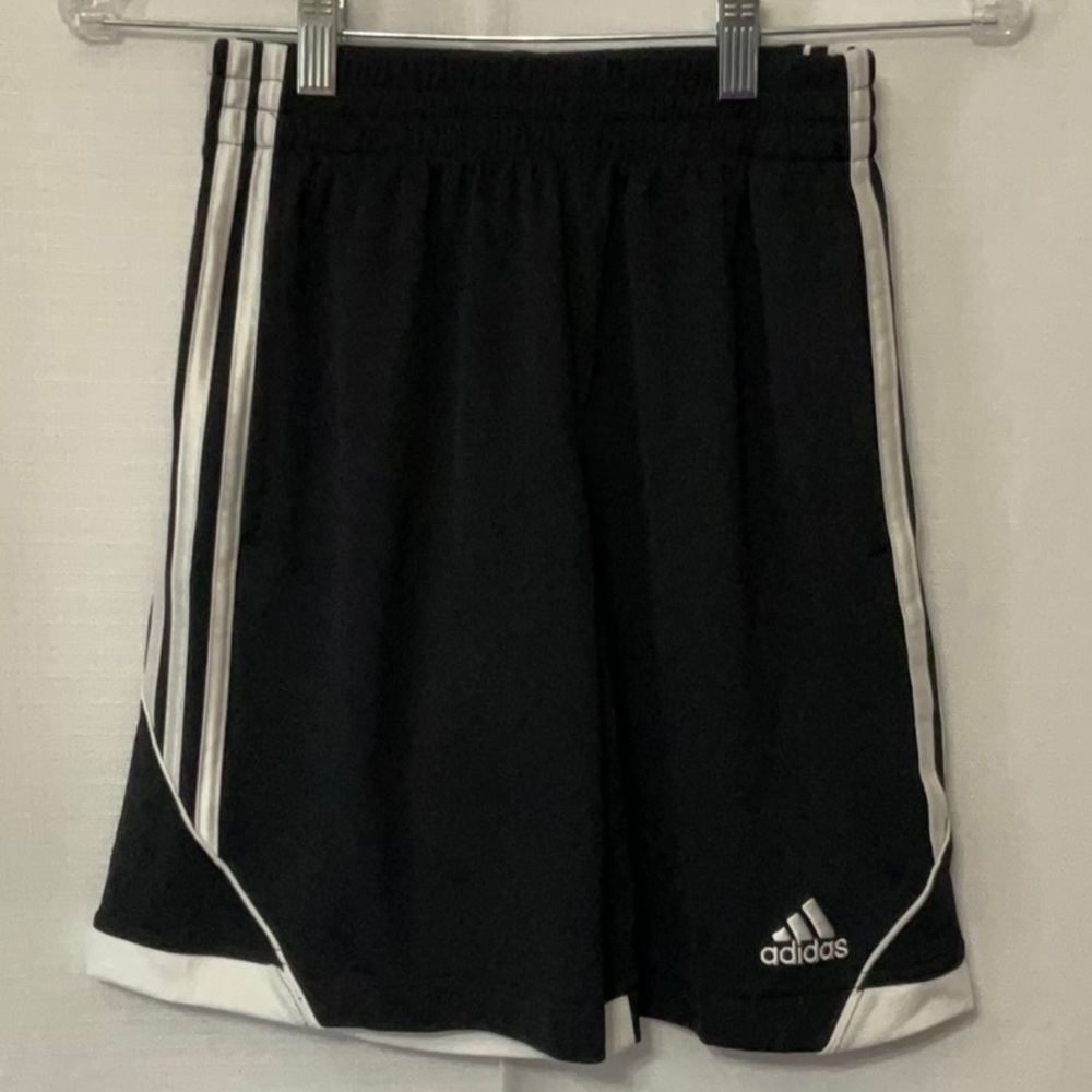 Adidas Black Shorts with White Accents Kid Size M 10-12